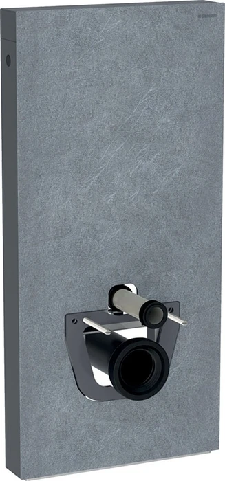 Geberit Monolith Sanitärmodul für Wand-WC, 101cm, Steinzeug Schieferoptik/Aluminium schwarzchrom