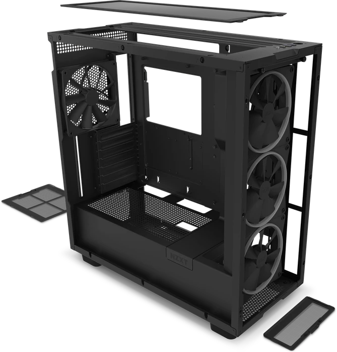 NZXT H7 Elite Black, schwarz, Glasfenster