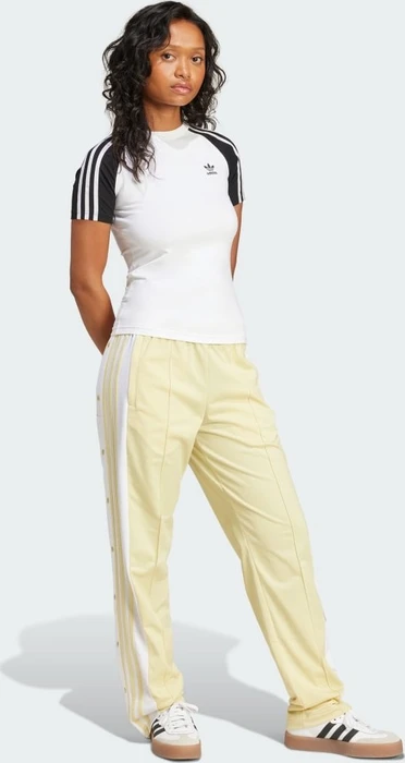 adidas Adicolor 3-Streifen Raglan Slim T-Shirt kurzarm weiß/schwarz (Damen)