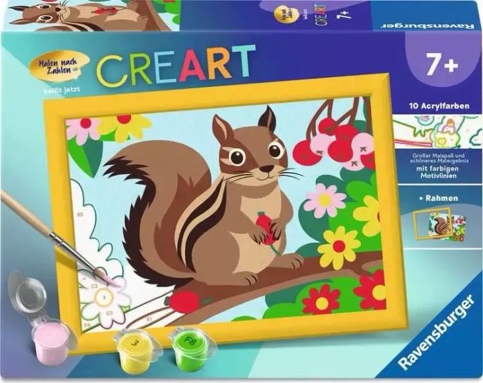 Ravensburger Malen nach Zahlen CreArt Streifenhörnchen