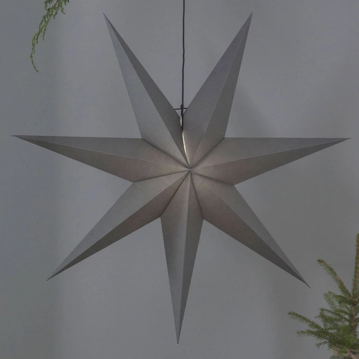 Star Trading Ozen Papierstern 100cm hängend grau 1x E14