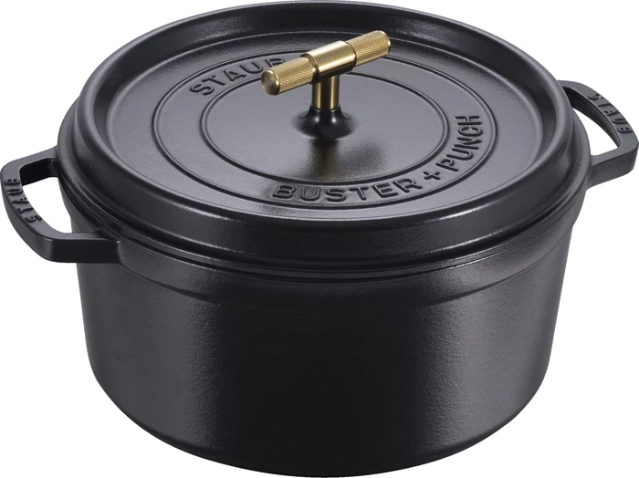 Zwilling Staub Cocotte Buster+Punch Schmortopf rund 28cm 6.7l schwarz