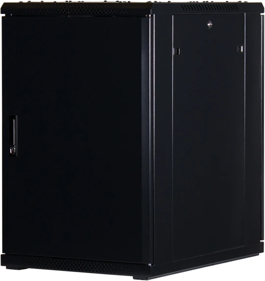 Rockstable 19" Serverschrank 18HE, Sicherheitsglastür, IP2X, schwarz, 800mm tief
