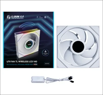 Lian Li Uni Fan TL LCD Wireless 140 RGB, weiß, LED-Steuerung, 140mm