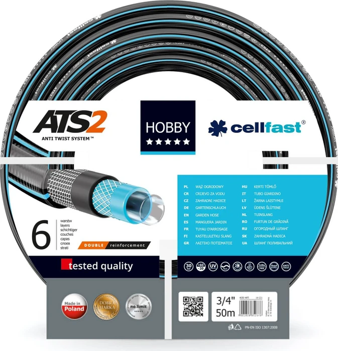 Cellfast Hobby ATS2 Gartenschlauch 3/4", 50m