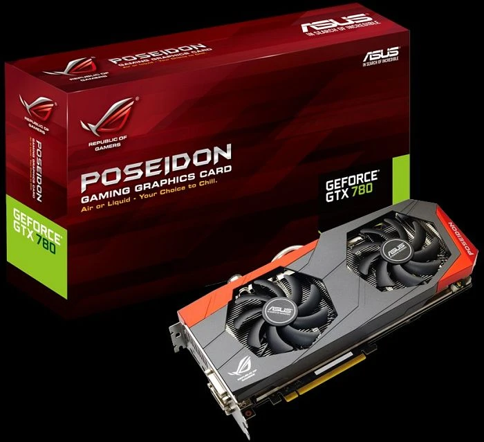 ASUS ROG Poseidon GeForce GTX 780, POSEIDON-GTX780-3GD5, 3GB GDDR5, 2x DVI, HDMI, DP