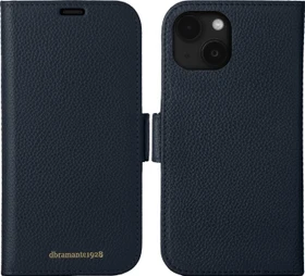 dbramante1928 New York Pebbled für Apple iPhone 15 Pacific Blue