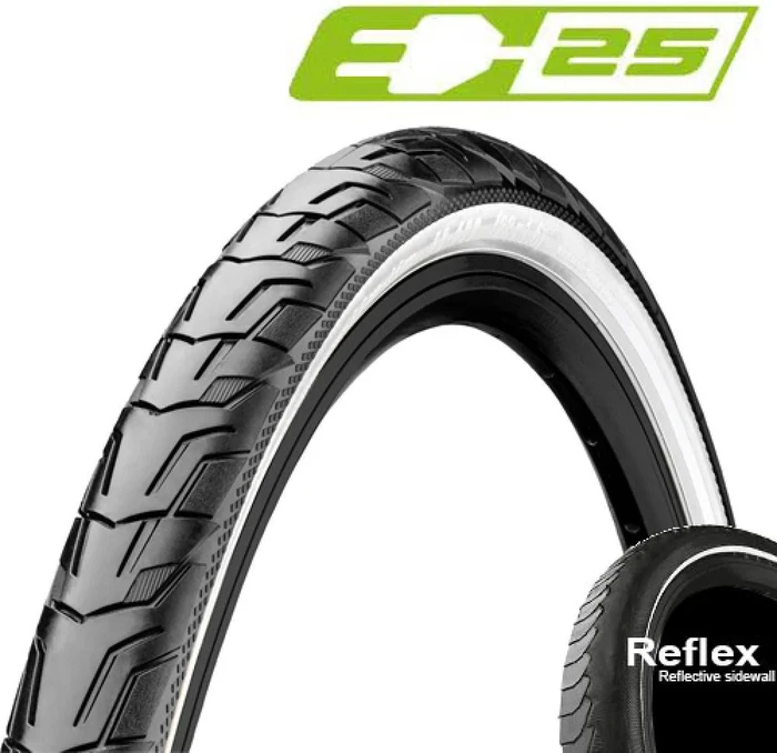 Continental Ride City 28x1.75" Reifen schwarz/weiß reflex