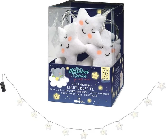 Moses Kleine Kuschelhelden Sternchen-Lichterkette LED 10x warmweiß