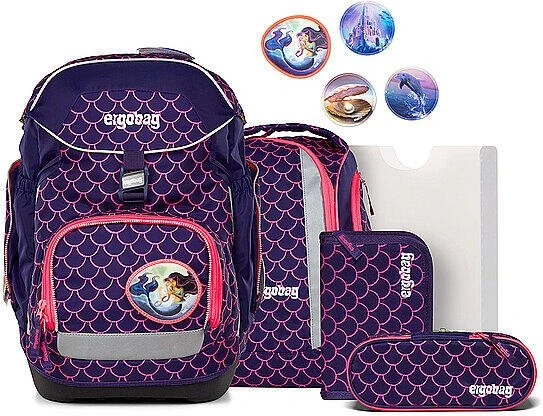 Ergobag Pack PerlentauchBär 2025 Schulrucksack-Set, 6-tlg.