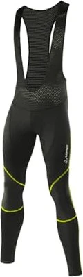 Löffler Bike Bib Tights WS Elastic Fahrradhose lang black/lemon (Herren)