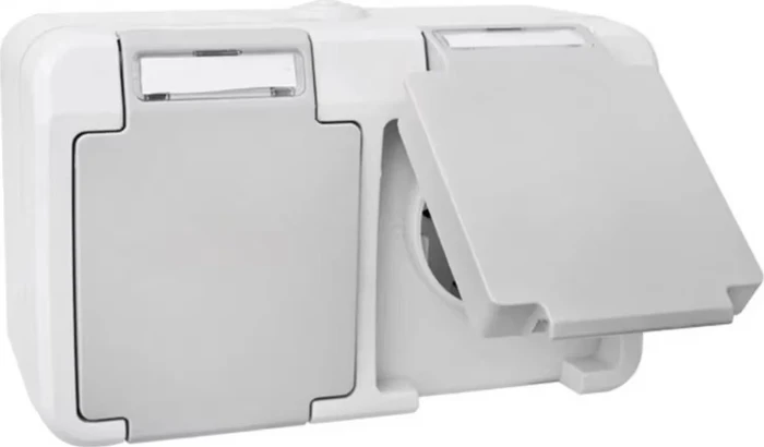 Peranova Feuchtraum-Doppelsteckdose W11-B321
