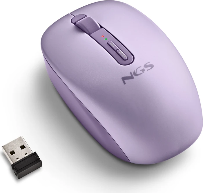 NGS Fog Dual Purple Wireless Mouse, violett, USB/Bluetooth