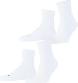 Falke Run Rib Socken weiß, 2 Paare