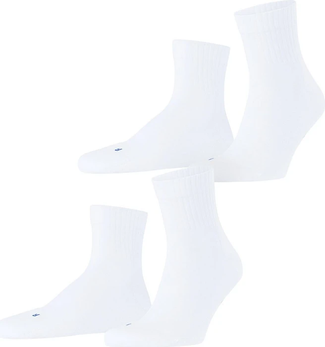 Falke Run Rib Socken weiß, 2 Paare