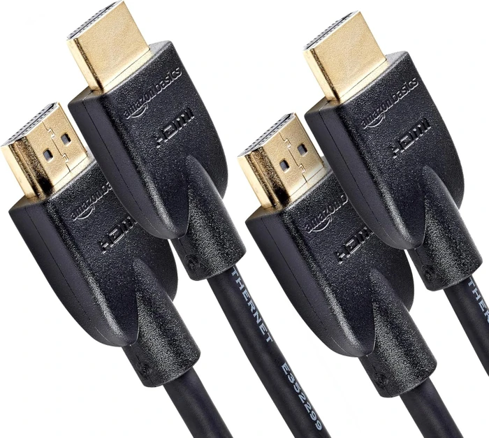 AmazonBasics High Speed mit Ethernet HDMI 2.0 Kabel 4K 60Hz schwarz, 1.80m