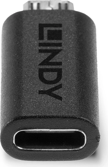 Lindy USB C-Adapter, USB 2.0 Micro-B [Stecker] auf USB-C 2.0 [Buchse]