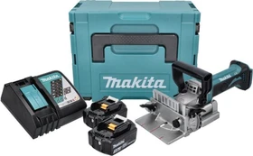 Makita DPJ180RFJ Akku-Flachdübelfräse inkl. MAKPAC + 2 Akkus 3.0Ah