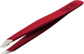 Canal Haarpinzette schräg 95mm rot