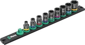 Wera 9608 Nuss-Magnetleiste B Impaktor Imperial 1 Steckschlüsselsatz zöllig, 9-tlg.