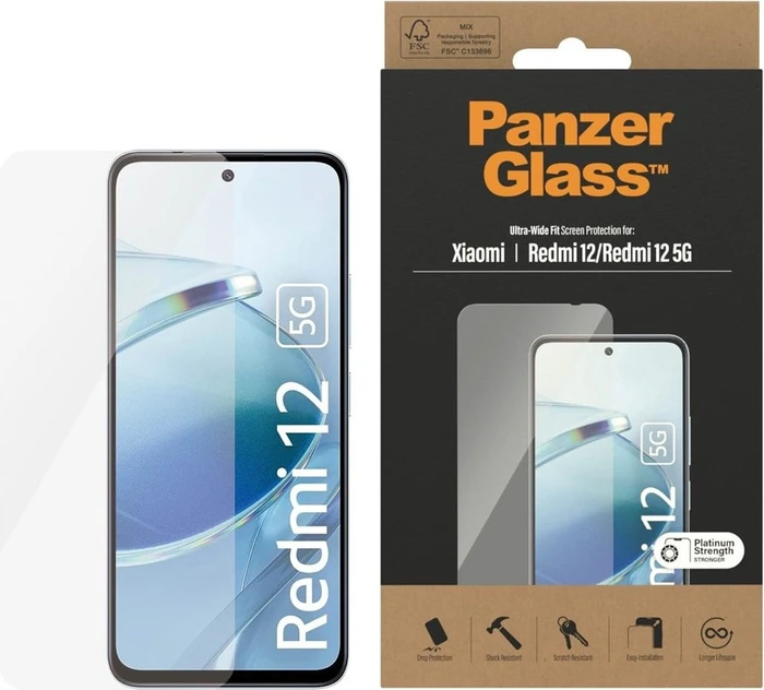PanzerGlass Screen Protector Classic Fit für Xiaomi Redmi 12