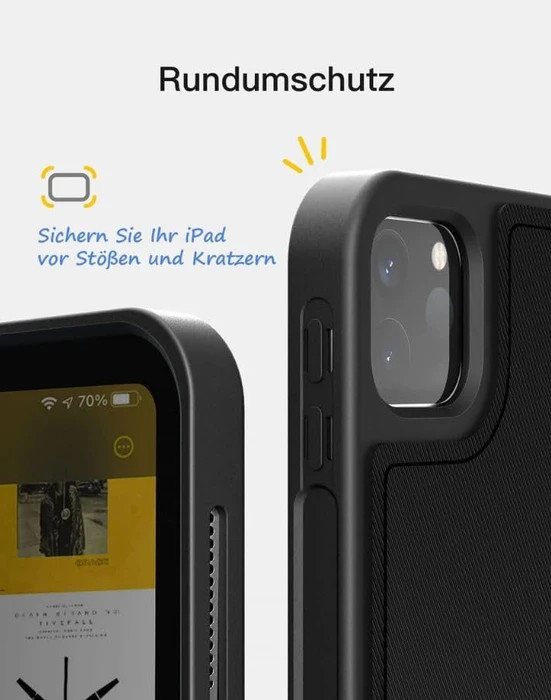 Inateck Ultraleicht Tastatur Hülle für iPad 11 A16/iPad Air 7/iPad Pro 11", schwarz, DE