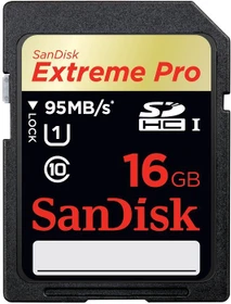SanDisk Extreme PRO R95/W90 16GB, UHS-I, Class 10