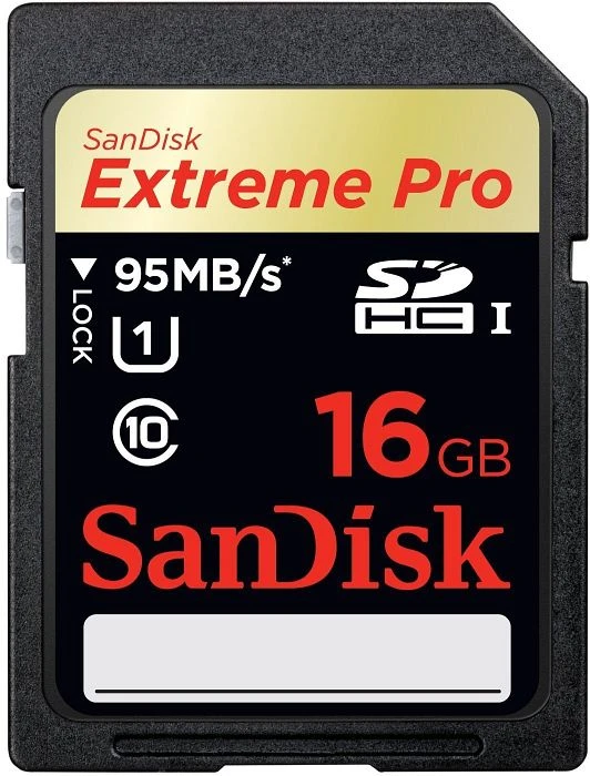SanDisk Extreme PRO R95/W90 16GB, UHS-I, Class 10