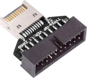 chenyang USB-Header-Adapter, USB 3.1, 10Gb/s, USB 3.1 Header 20-Pin [Buchse] auf USB-Header Key-A [Stecker], USB-Frontpanel Key-A/Typ-E Konverter