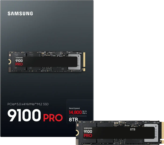 Samsung SSD 9100 PRO 8TB, M.2 2280 / M-Key / PCIe 5.0 x4