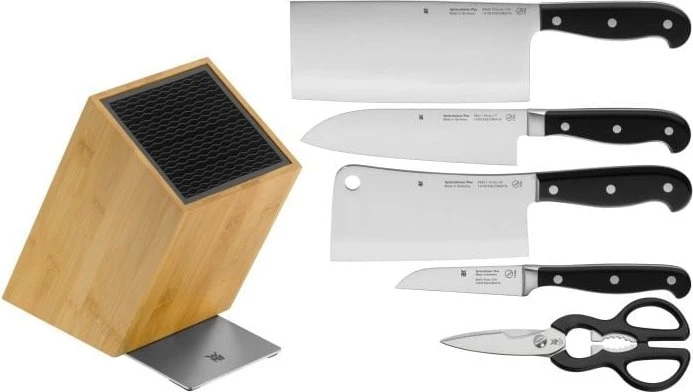 WMF Spitzenklasse Plus FlexTec asiatische Küche Vorteils Messerblock-Set, 6-tlg.