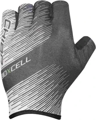 Chiba BioXCell Tan Through Fahrradhandschuhe weiß/schwarz
