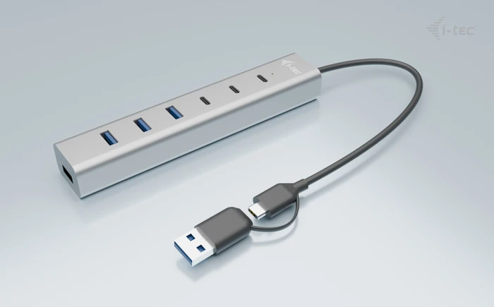 i-tec Charging Metal HUB 7 port, USB-C/USB-A 3.0 [Stecker]