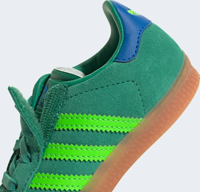 adidas Gazelle Comfort Closure Elastic Laces semi court green/solar green/blue bird (Junior)