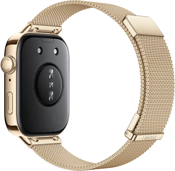 Huawei Watch Fit 3 mit Milanaise-Armband gold