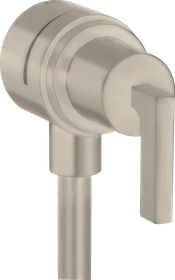 Hansgrohe Axor Citterio Wandanschluss Stop mit Rückflussverhinderer, Absperrventil und Hebelgriff brushed nickel