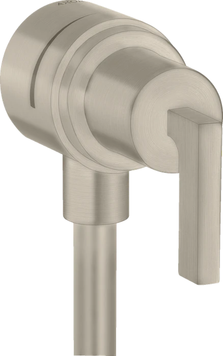 Hansgrohe Axor Citterio Wandanschluss Stop mit Rückflussverhinderer, Absperrventil und Hebelgriff brushed nickel