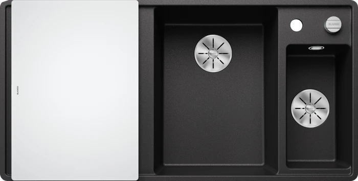 Blanco Axia III 6 S-F InFino Becken rechts mit Ablauffernbedienung anthrazit inkl. Glasschneidebrett