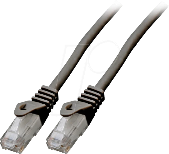 EFB Elektronik CCA Patchkabel, Cat6, U/UTP, RJ-45/RJ-45, 1m, schwarz