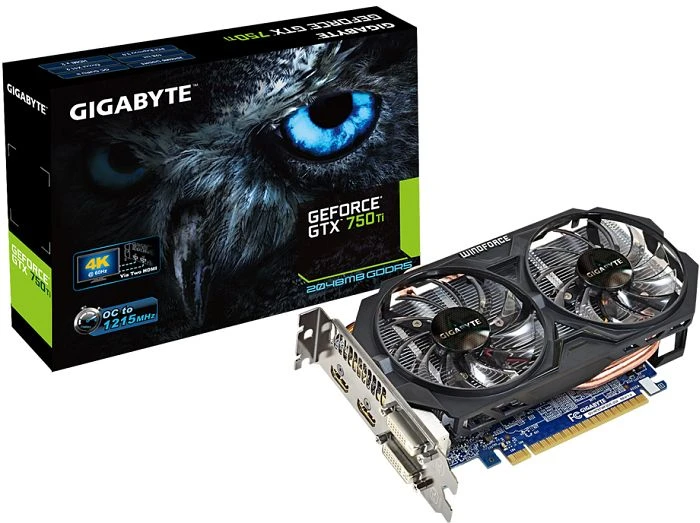 GIGABYTE GeForce GTX 750 Ti Windforce 2X OC, 2GB GDDR5, 2x DVI, 2x HDMI