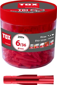 TOX Tri 6/36 Allzweckdübel, 6x36mm, 200 Stück