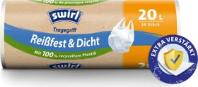 Swirl Reißfest & Dicht Müllbeutel mit Tragegriff 20l,  20 Stück