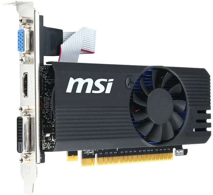 MSI GeForce GT 730, N730K-1GD5LP/OC, 1GB GDDR5, VGA, DVI, HDMI