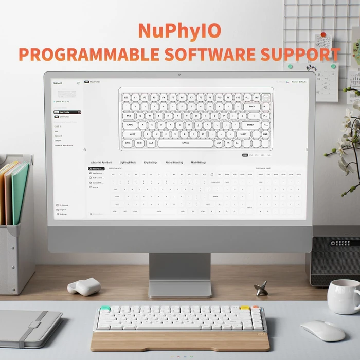 NuPhy Air75 V3 Mac/PC, Nebula Dark, schwarz, hot-swap, Low-Profile Blush nano, USB/Bluetooth, US