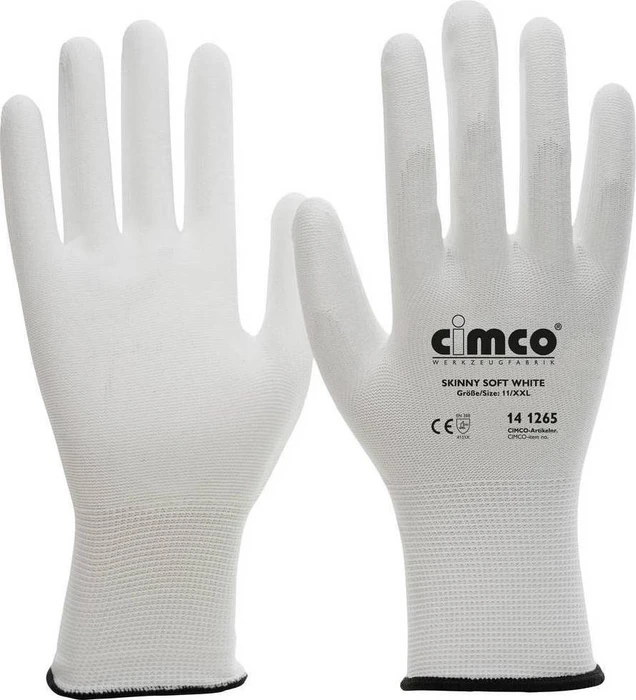 Cimco 14 1281 Skinny Soft White Arbeitshandschuhe 8/M