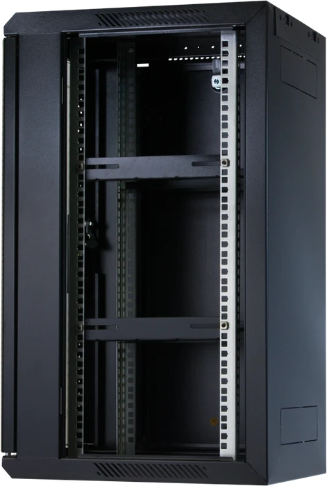 Rockstable 10" Wandschrank 15HE, Sicherheitsglastür, IP2X, schwarz, 450mm tief