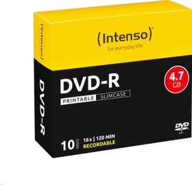 Intenso DVD-R 4.7GB, 16x, 10er Slimcase, printable