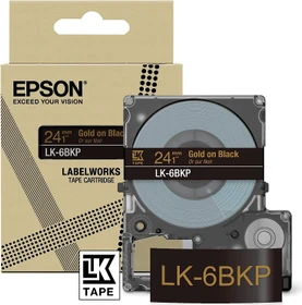 Epson LK-6BKP Beschriftungsband, 24mm, gold/schwarz