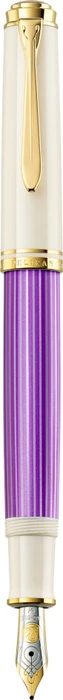 Pelikan Souverän M600 violett/weiß, rechte Hand, fein, Geschenkbox