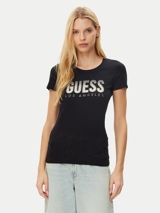 Guess Logo Farbverlauf T-Shirt kurzarm (Damen)